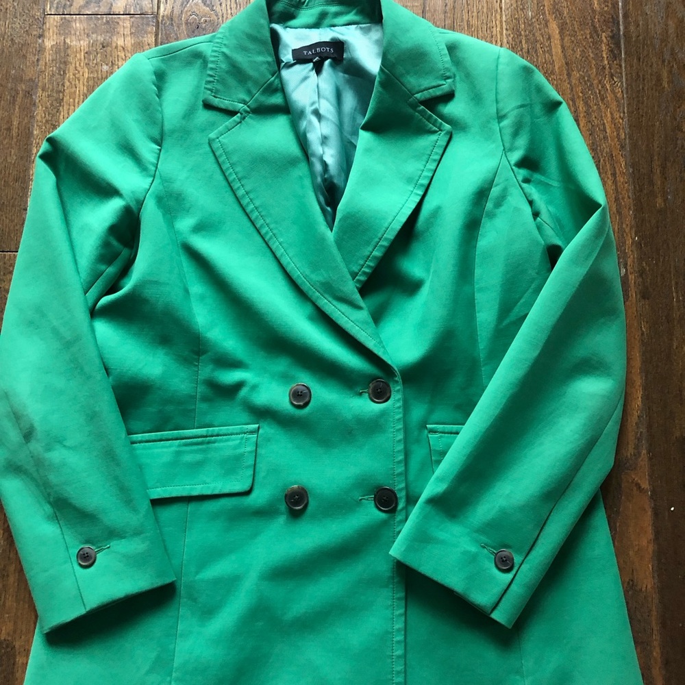 Talbots Vibrant Green Blazer